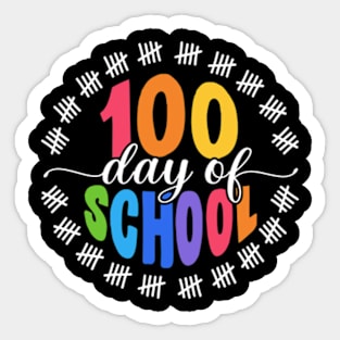 100 Days Of School Colorful Sticker